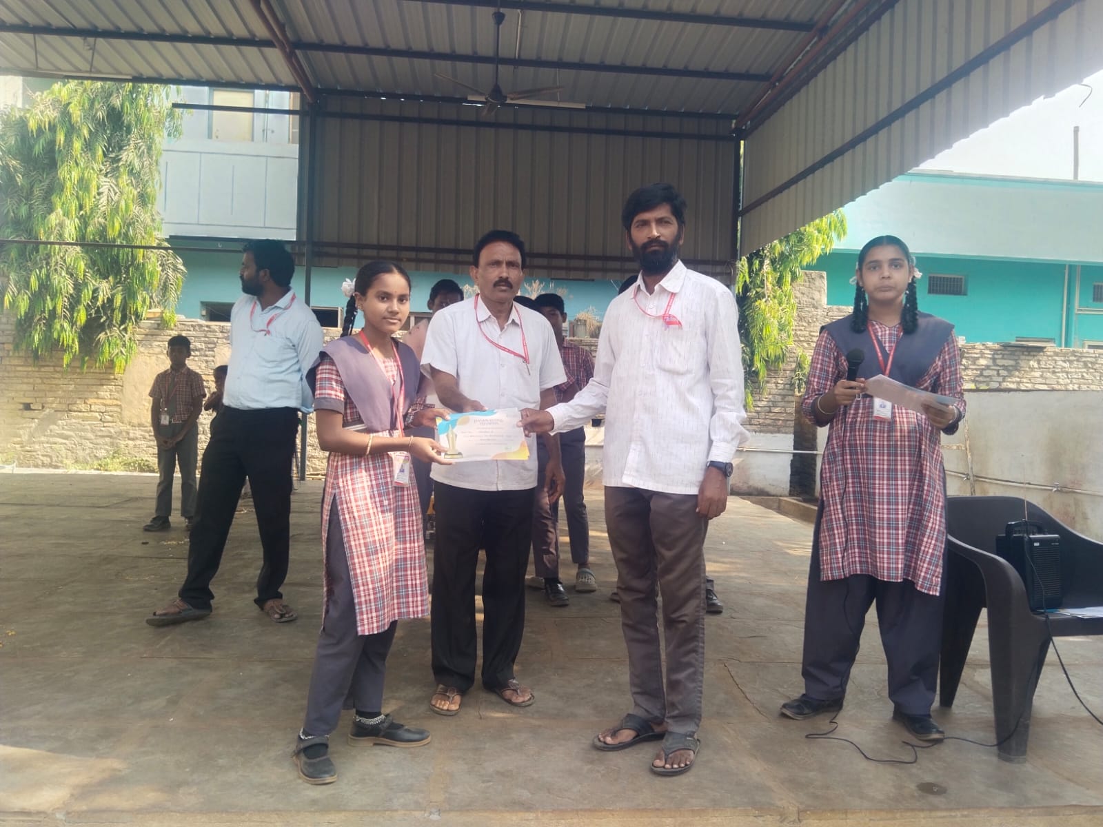 Lucida handwriting certificate distribution  our H.M sir & class teachers